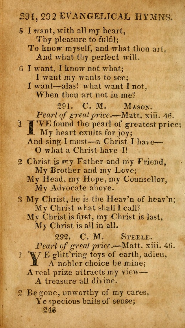 Evangelical Hymns: for private, family, social, and public worship; selected from various authors (3rd ed. enl.) page 246