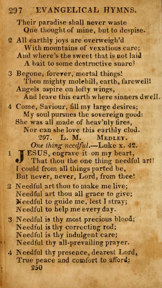 Evangelical Hymns: for private, family, social, and public worship; selected from various authors (3rd ed. enl.) page 250