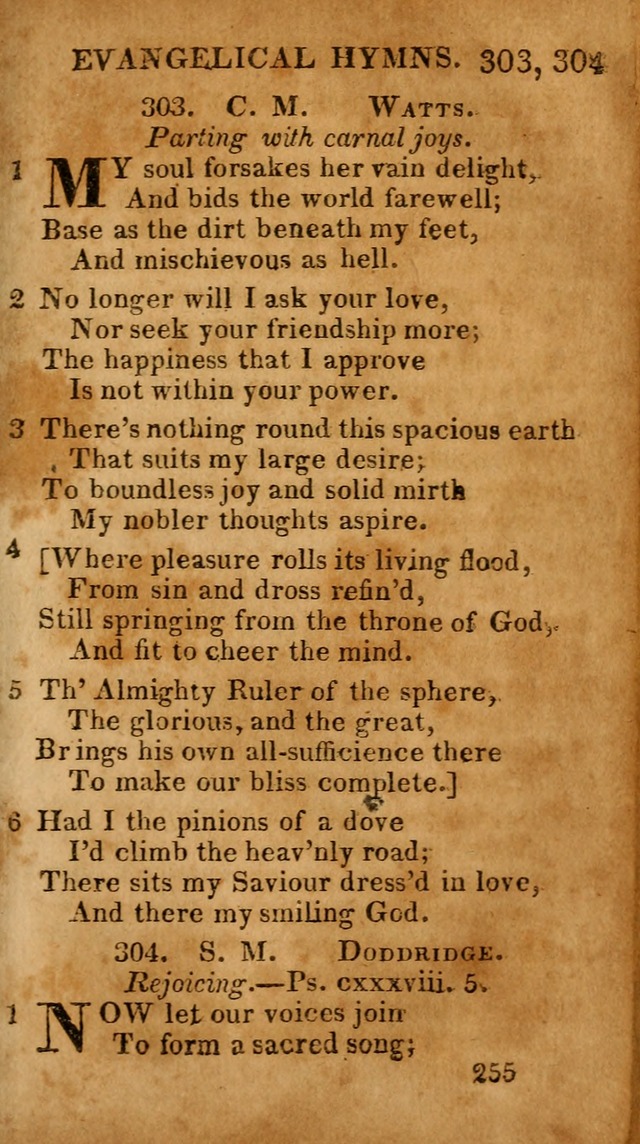 Evangelical Hymns: for private, family, social, and public worship; selected from various authors (3rd ed. enl.) page 255