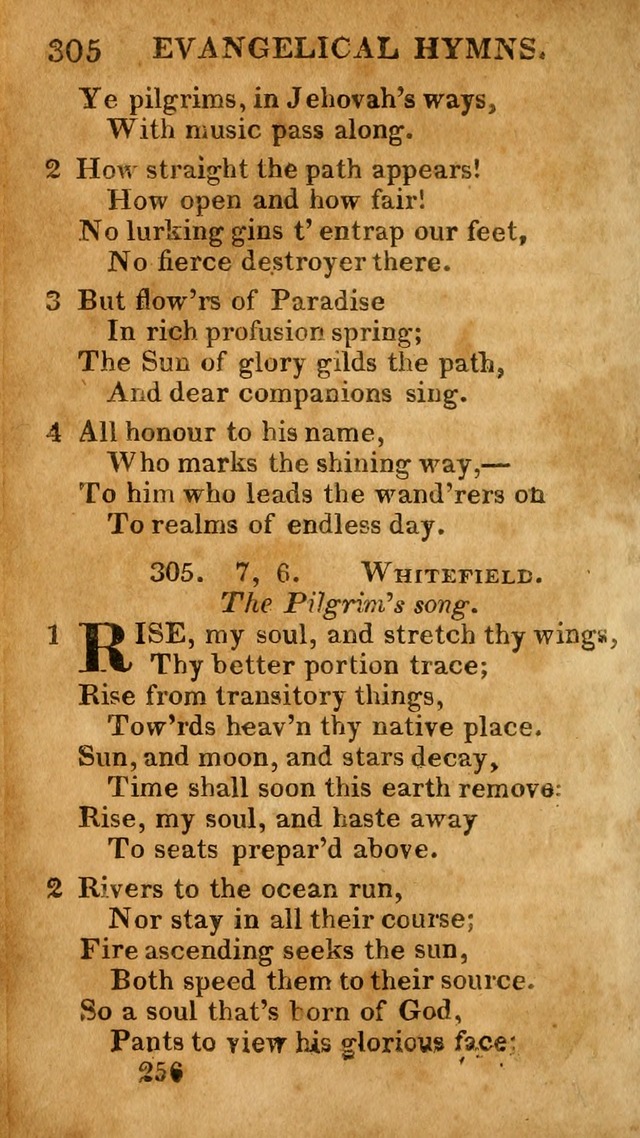 Evangelical Hymns: for private, family, social, and public worship; selected from various authors (3rd ed. enl.) page 256