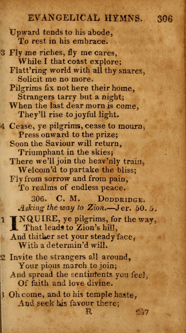 Evangelical Hymns: for private, family, social, and public worship; selected from various authors (3rd ed. enl.) page 257