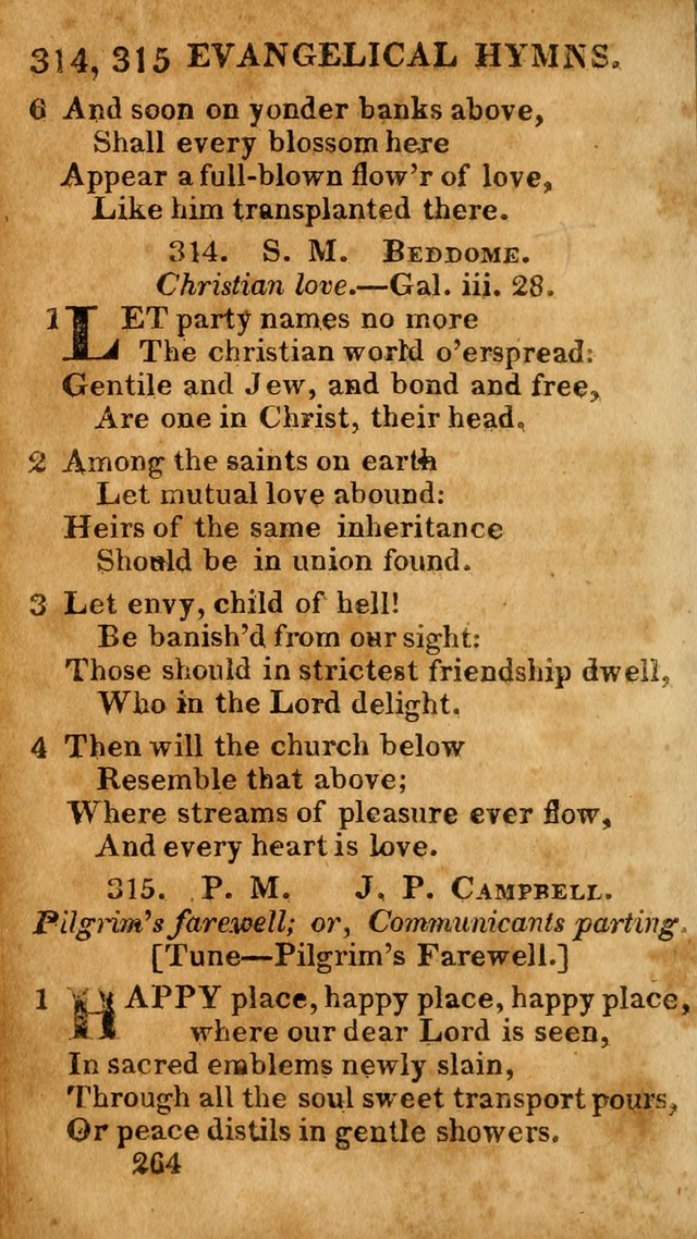 Evangelical Hymns: for private, family, social, and public worship; selected from various authors (3rd ed. enl.) page 264