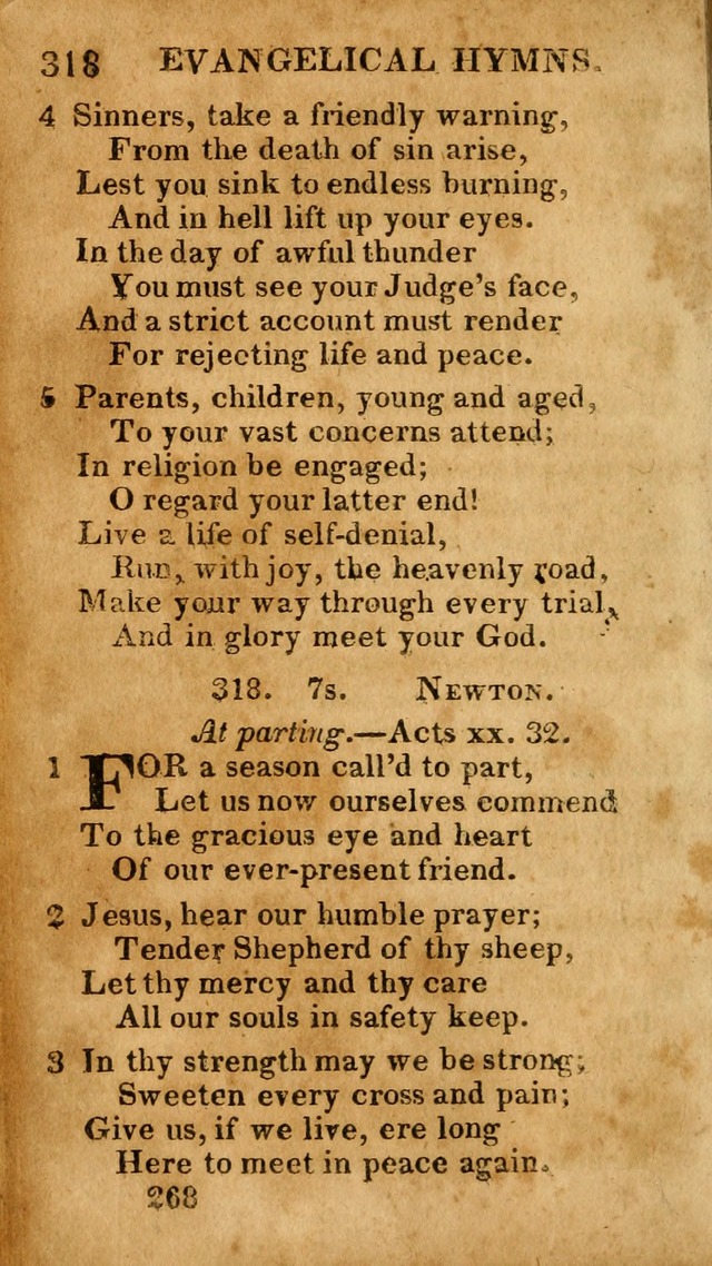 Evangelical Hymns: for private, family, social, and public worship; selected from various authors (3rd ed. enl.) page 268