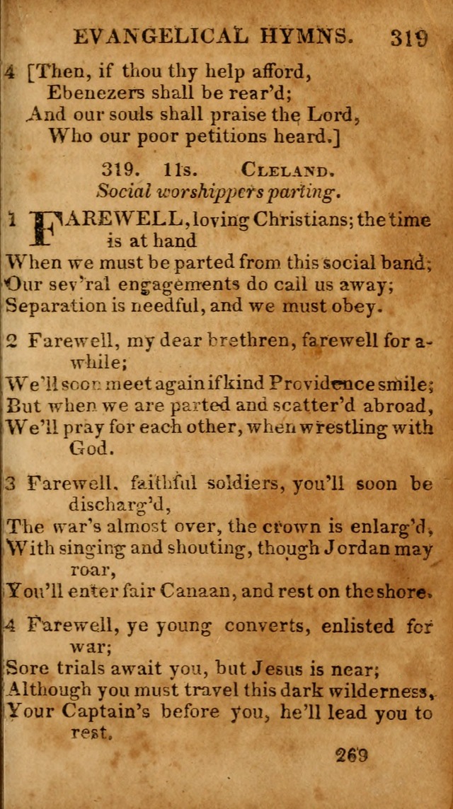 Evangelical Hymns: for private, family, social, and public worship; selected from various authors (3rd ed. enl.) page 269