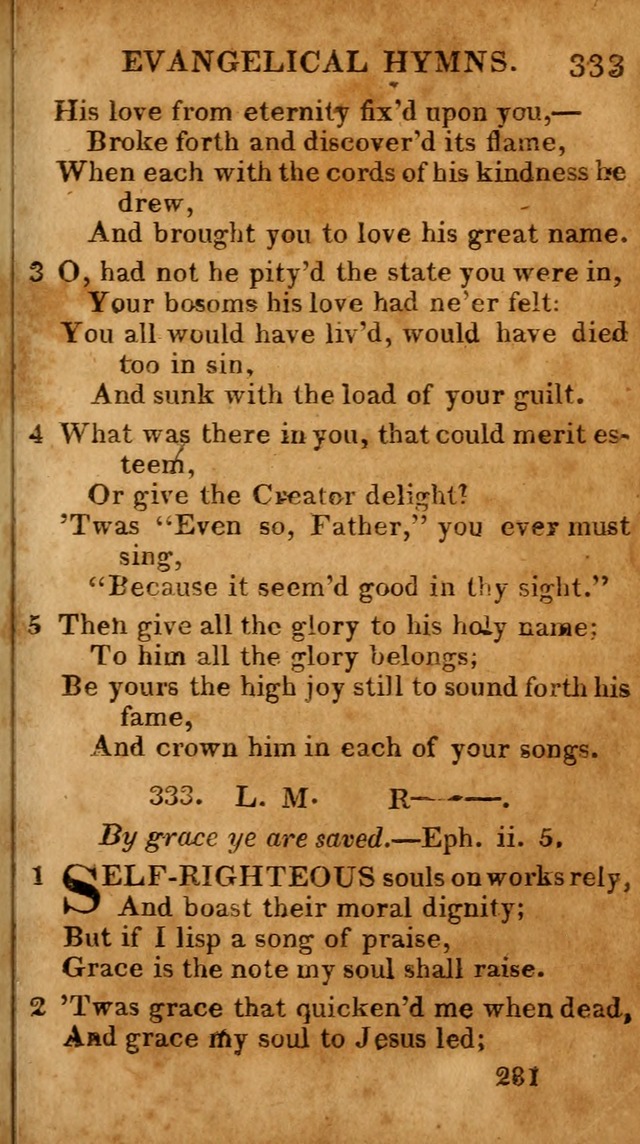 Evangelical Hymns: for private, family, social, and public worship; selected from various authors (3rd ed. enl.) page 281