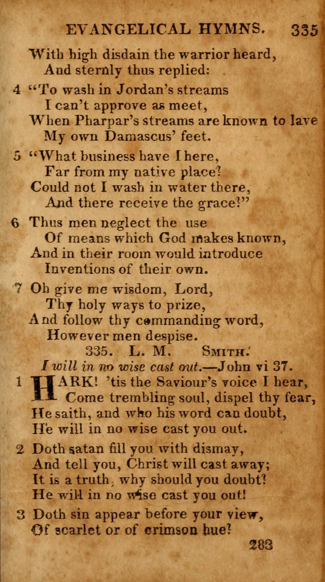 Evangelical Hymns: for private, family, social, and public worship; selected from various authors (3rd ed. enl.) page 283