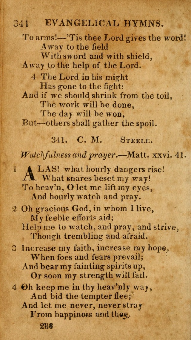 Evangelical Hymns: for private, family, social, and public worship; selected from various authors (3rd ed. enl.) page 288