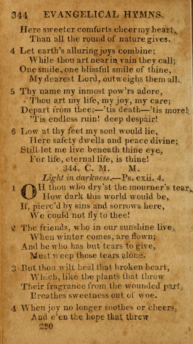 Evangelical Hymns: for private, family, social, and public worship; selected from various authors (3rd ed. enl.) page 290