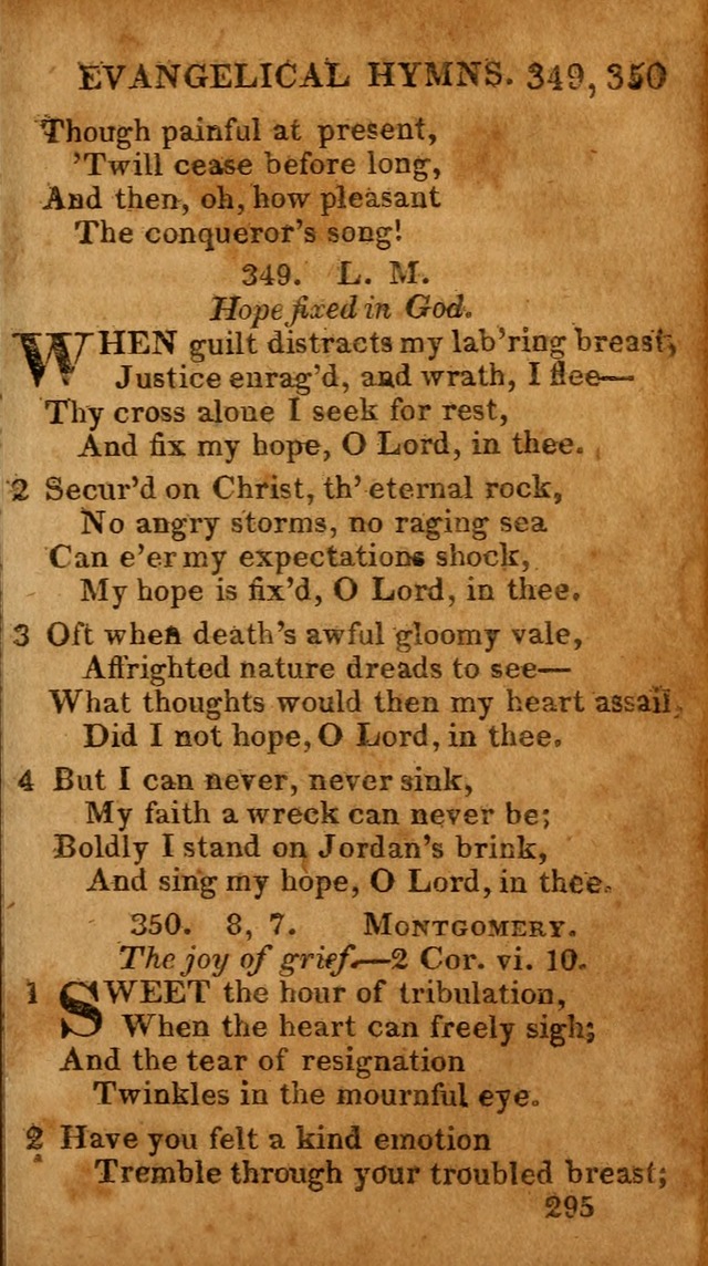 Evangelical Hymns: for private, family, social, and public worship; selected from various authors (3rd ed. enl.) page 295