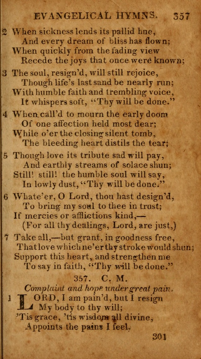 Evangelical Hymns: for private, family, social, and public worship; selected from various authors (3rd ed. enl.) page 301