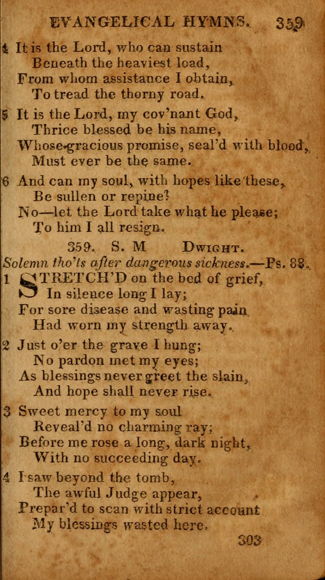 Evangelical Hymns: for private, family, social, and public worship; selected from various authors (3rd ed. enl.) page 303