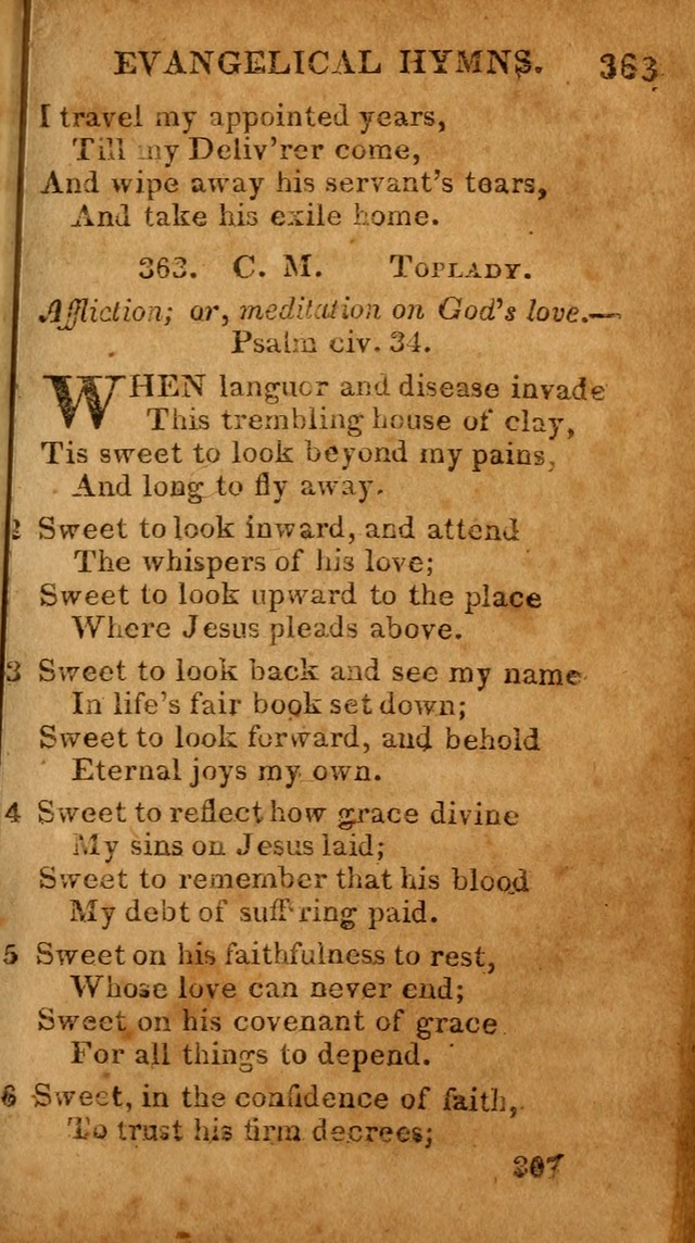 Evangelical Hymns: for private, family, social, and public worship; selected from various authors (3rd ed. enl.) page 307