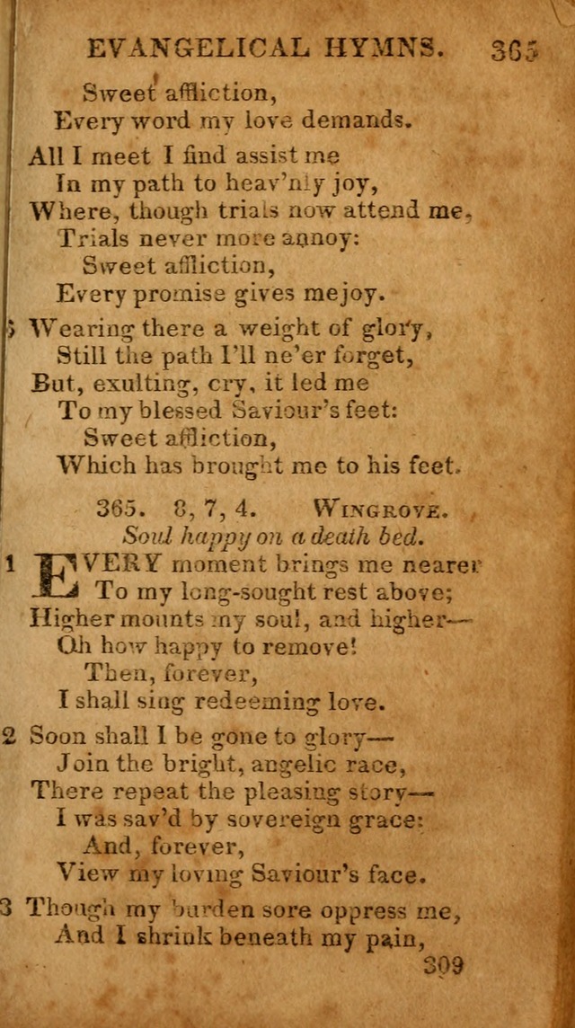 Evangelical Hymns: for private, family, social, and public worship; selected from various authors (3rd ed. enl.) page 309