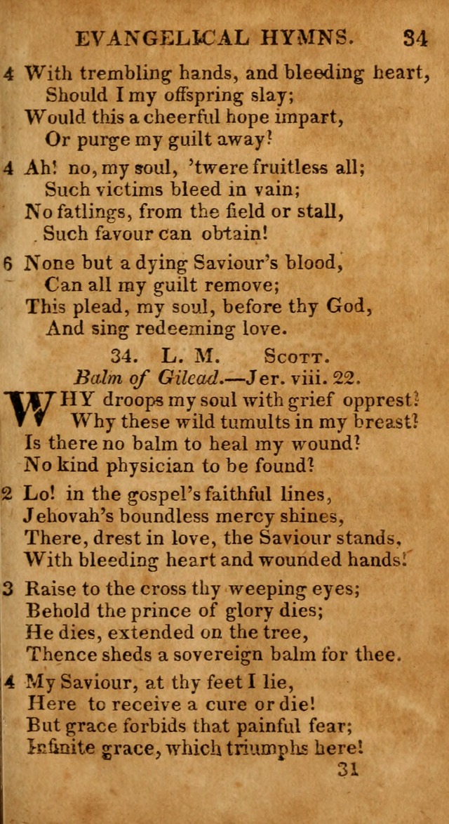 Evangelical Hymns: for private, family, social, and public worship; selected from various authors (3rd ed. enl.) page 31