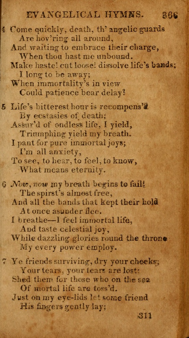 Evangelical Hymns: for private, family, social, and public worship; selected from various authors (3rd ed. enl.) page 311