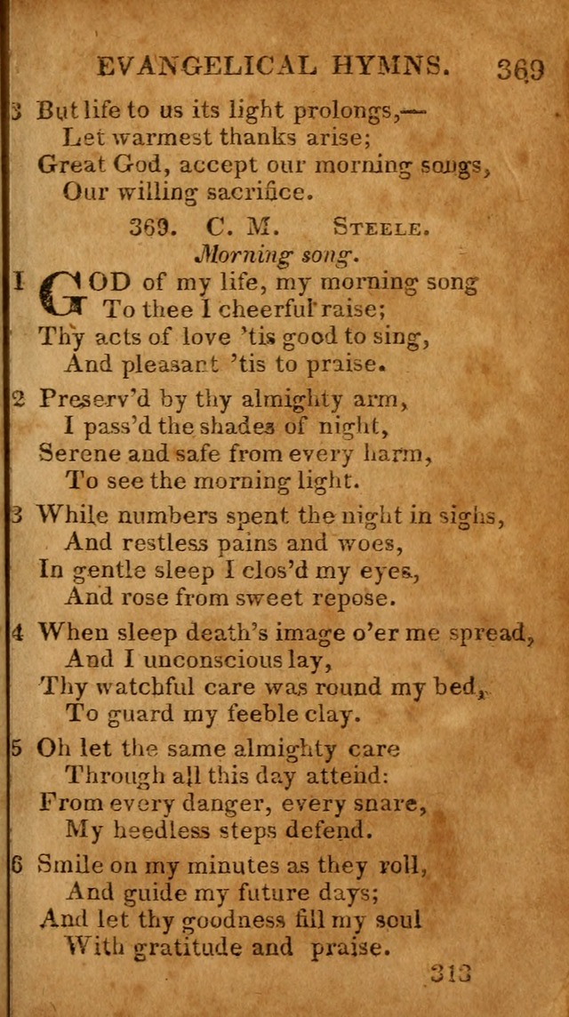 Evangelical Hymns: for private, family, social, and public worship; selected from various authors (3rd ed. enl.) page 313