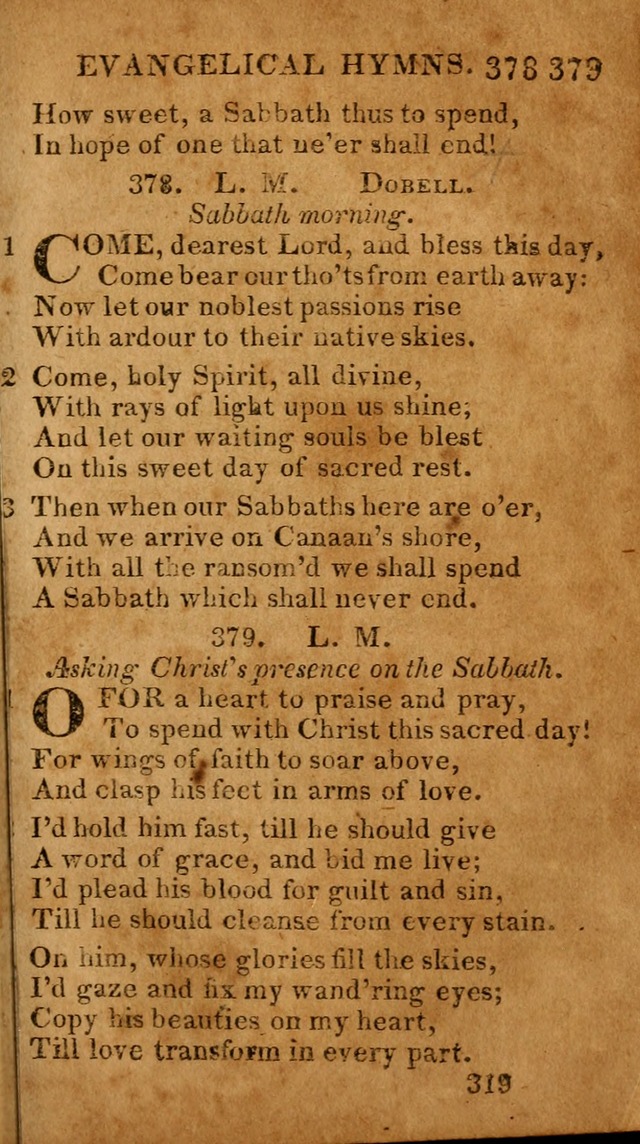 Evangelical Hymns: for private, family, social, and public worship; selected from various authors (3rd ed. enl.) page 319