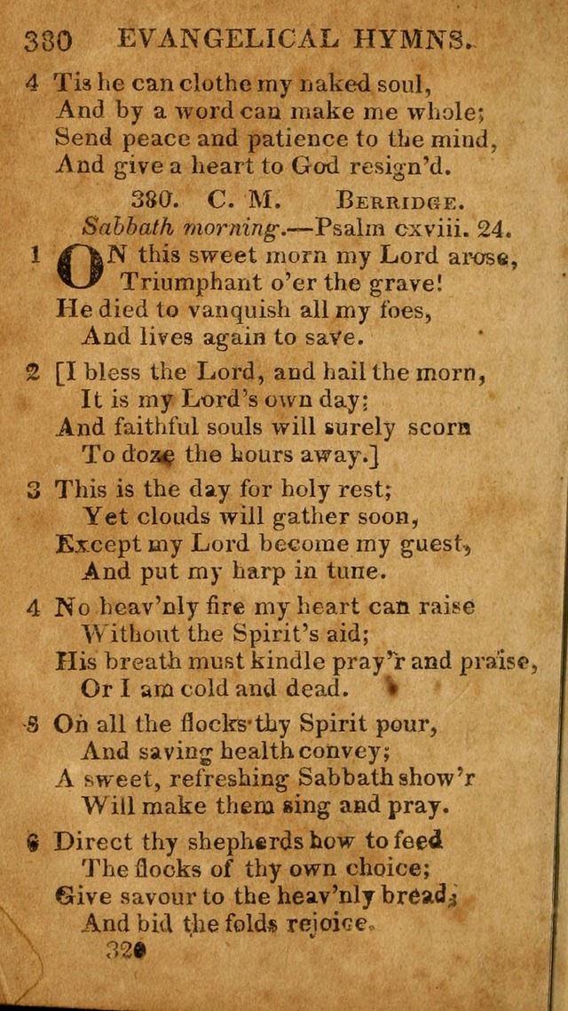 Evangelical Hymns: for private, family, social, and public worship; selected from various authors (3rd ed. enl.) page 320