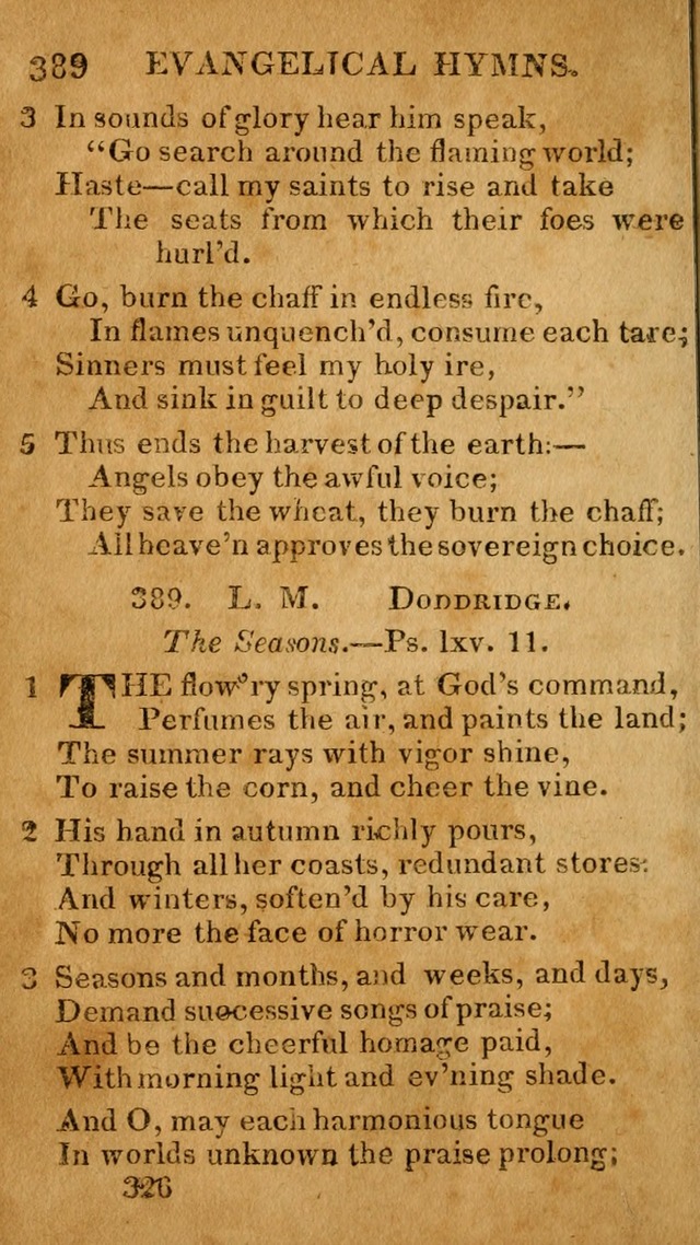 Evangelical Hymns: for private, family, social, and public worship; selected from various authors (3rd ed. enl.) page 326