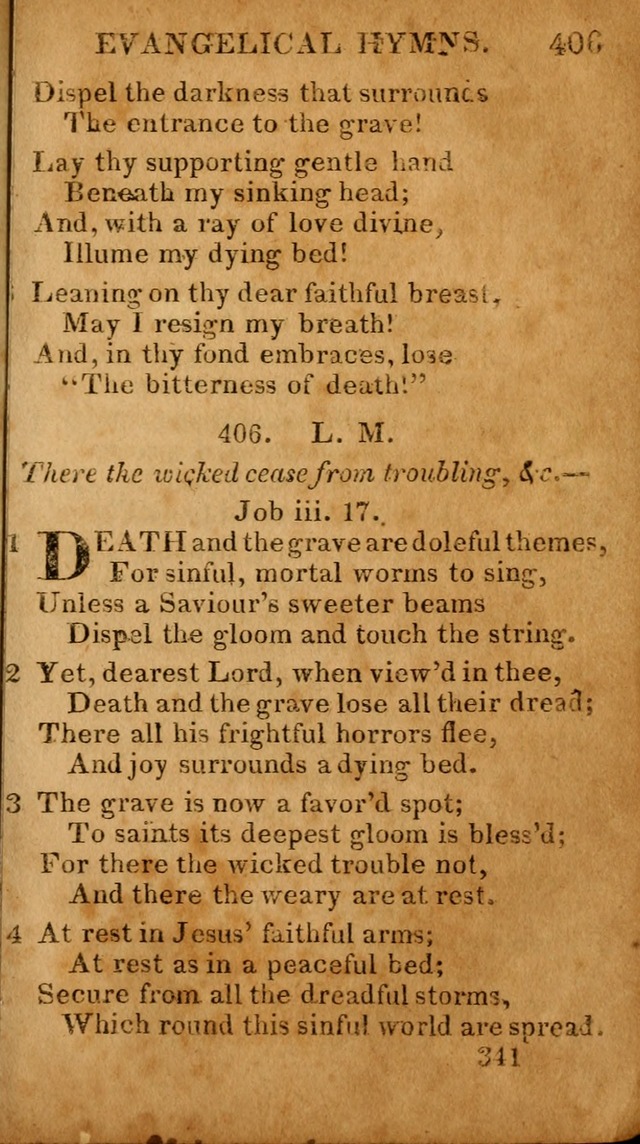 Evangelical Hymns: for private, family, social, and public worship; selected from various authors (3rd ed. enl.) page 341