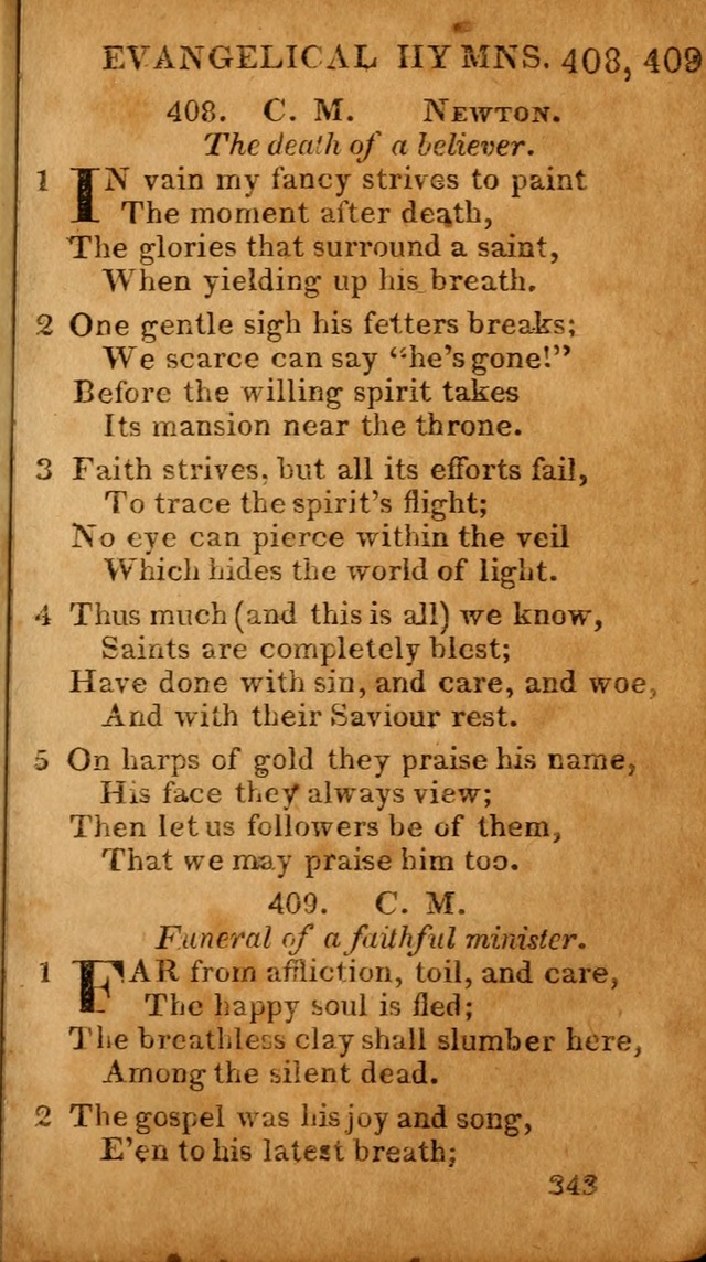 Evangelical Hymns: for private, family, social, and public worship; selected from various authors (3rd ed. enl.) page 343