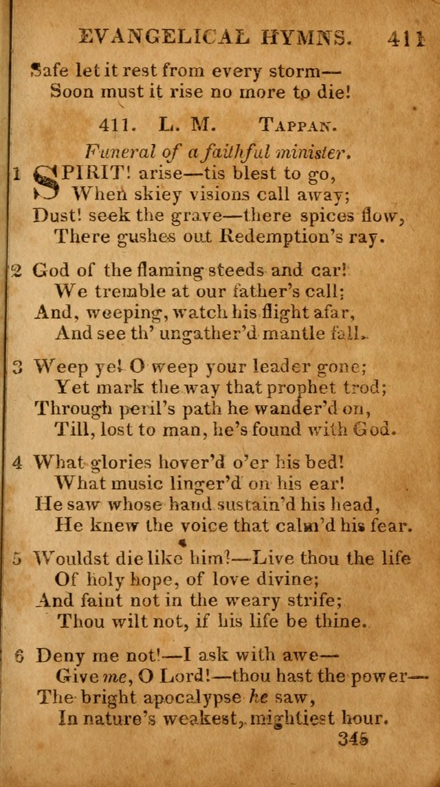 Evangelical Hymns: for private, family, social, and public worship; selected from various authors (3rd ed. enl.) page 345