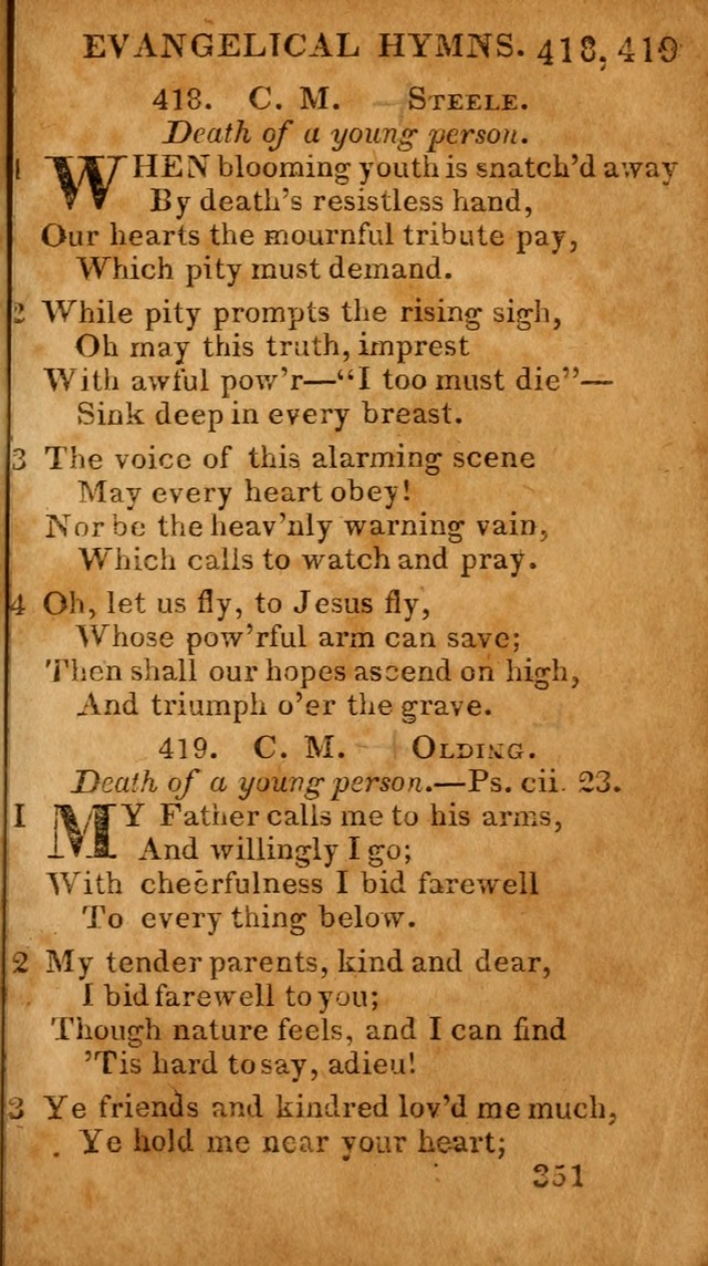 Evangelical Hymns: for private, family, social, and public worship; selected from various authors (3rd ed. enl.) page 351