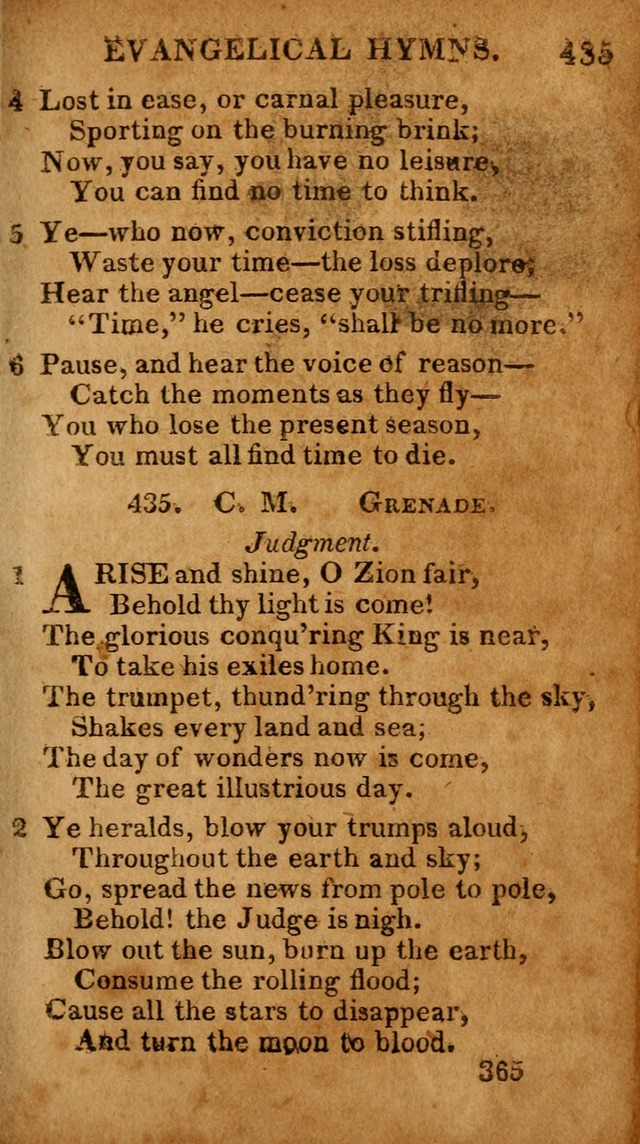 Evangelical Hymns: for private, family, social, and public worship; selected from various authors (3rd ed. enl.) page 365