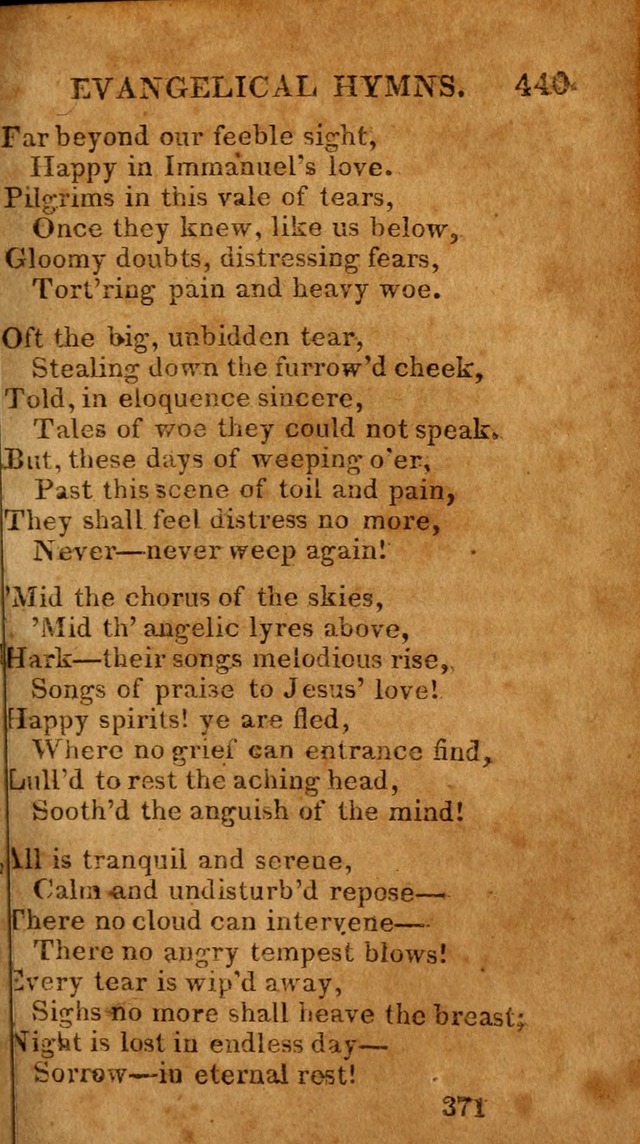 Evangelical Hymns: for private, family, social, and public worship; selected from various authors (3rd ed. enl.) page 371