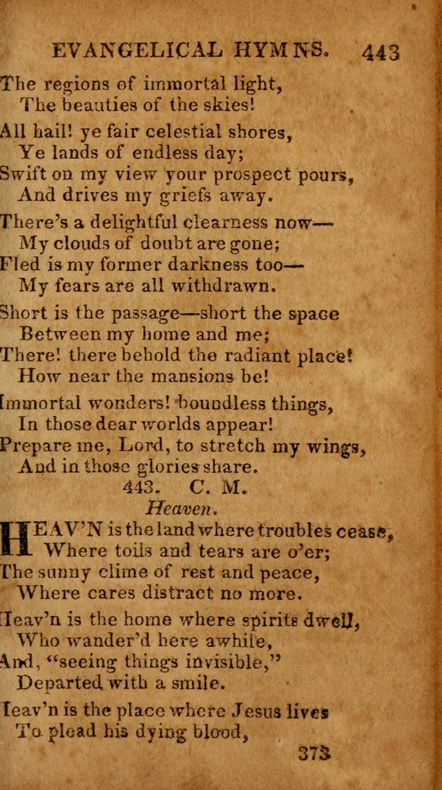 Evangelical Hymns: for private, family, social, and public worship; selected from various authors (3rd ed. enl.) page 373