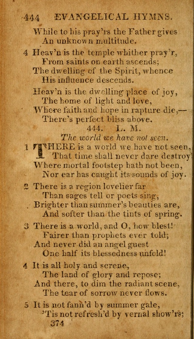 Evangelical Hymns: for private, family, social, and public worship; selected from various authors (3rd ed. enl.) page 374