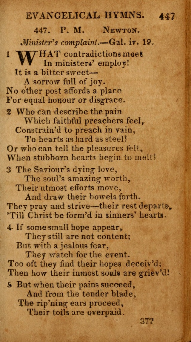 Evangelical Hymns: for private, family, social, and public worship; selected from various authors (3rd ed. enl.) page 377