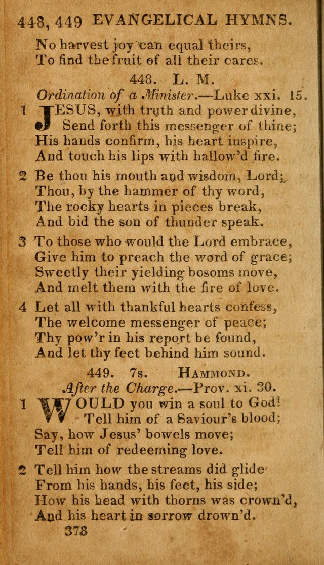 Evangelical Hymns: for private, family, social, and public worship; selected from various authors (3rd ed. enl.) page 378