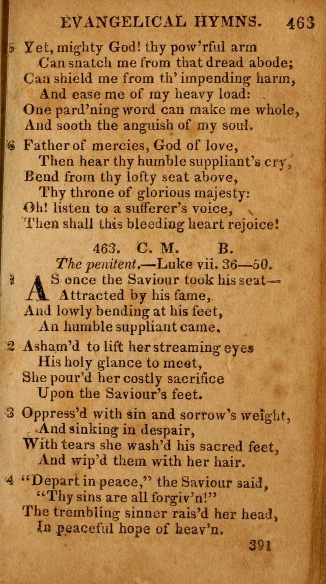 Evangelical Hymns: for private, family, social, and public worship; selected from various authors (3rd ed. enl.) page 391