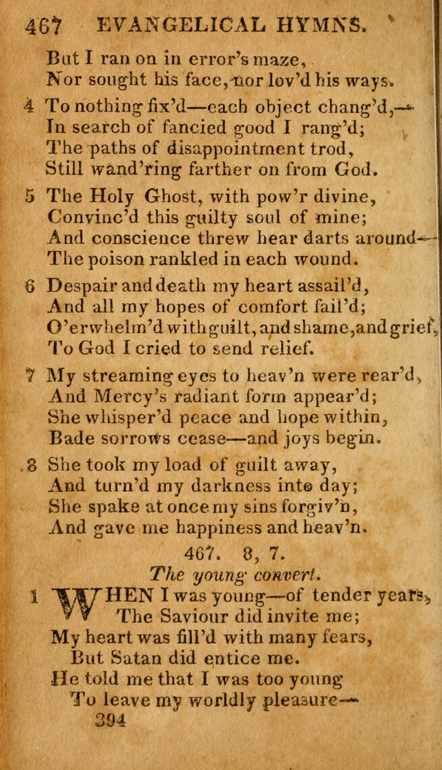 Evangelical Hymns: for private, family, social, and public worship; selected from various authors (3rd ed. enl.) page 394