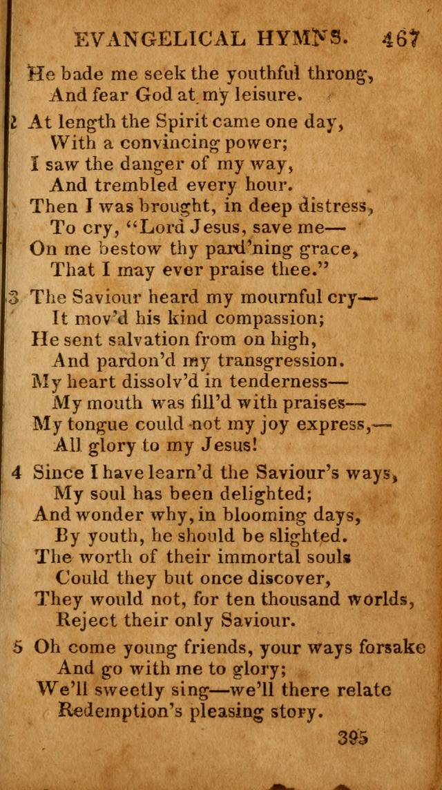 Evangelical Hymns: for private, family, social, and public worship; selected from various authors (3rd ed. enl.) page 395