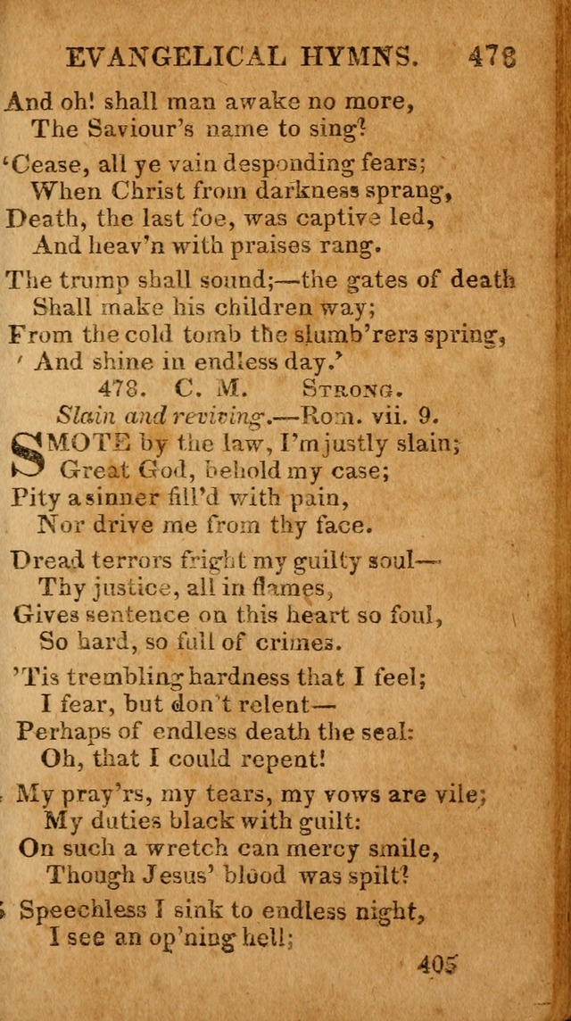 Evangelical Hymns: for private, family, social, and public worship; selected from various authors (3rd ed. enl.) page 405