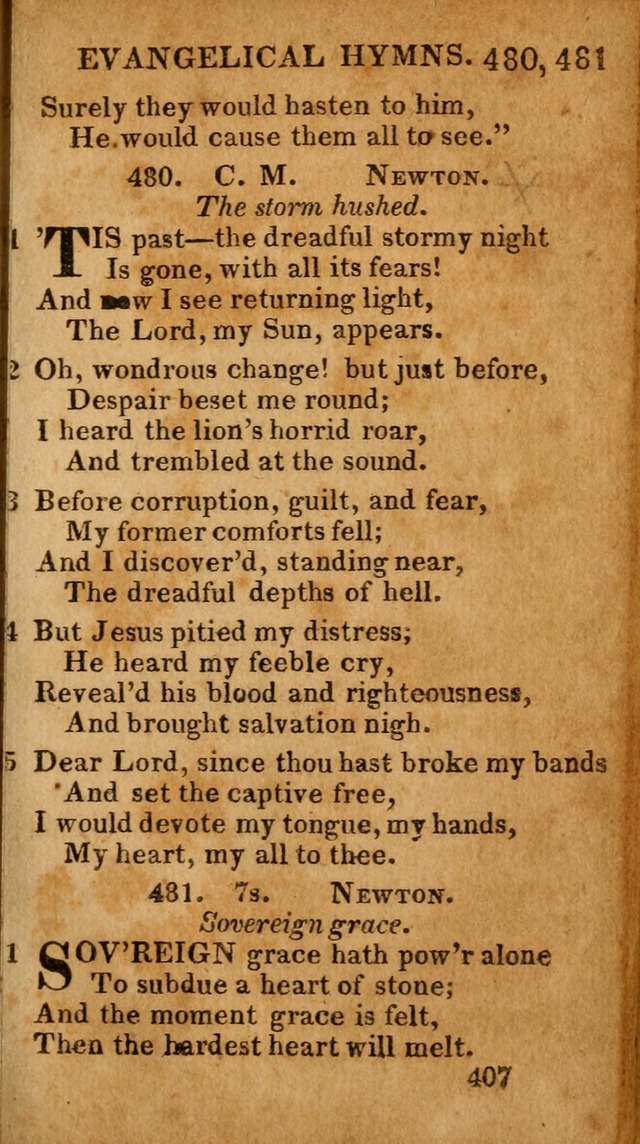 Evangelical Hymns: for private, family, social, and public worship; selected from various authors (3rd ed. enl.) page 407