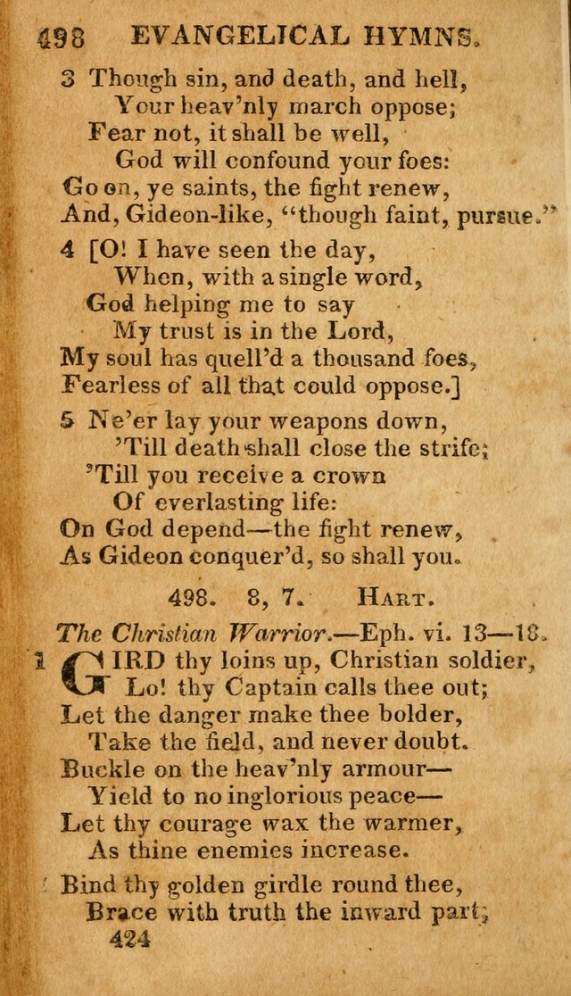 Evangelical Hymns: for private, family, social, and public worship; selected from various authors (3rd ed. enl.) page 424