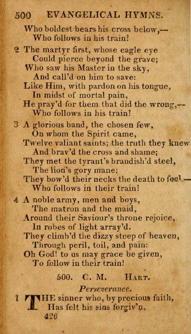 Evangelical Hymns: for private, family, social, and public worship; selected from various authors (3rd ed. enl.) page 426