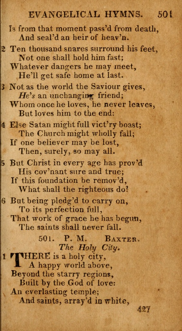 Evangelical Hymns: for private, family, social, and public worship; selected from various authors (3rd ed. enl.) page 427