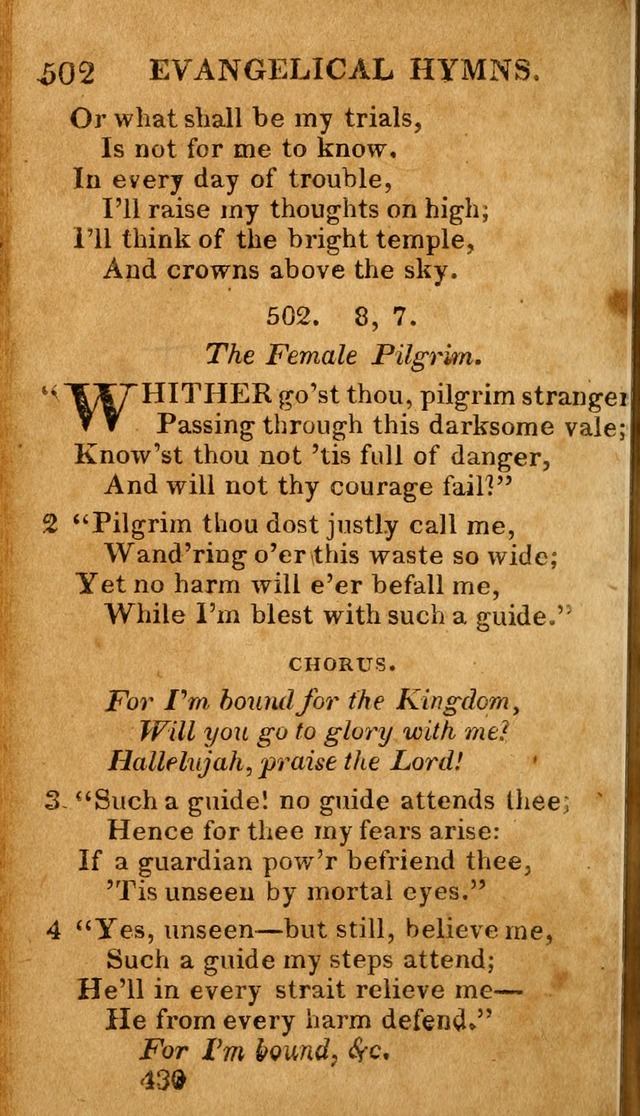 Evangelical Hymns: for private, family, social, and public worship; selected from various authors (3rd ed. enl.) page 430