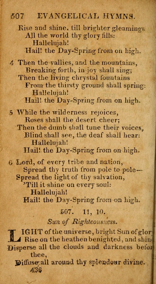 Evangelical Hymns: for private, family, social, and public worship; selected from various authors (3rd ed. enl.) page 436