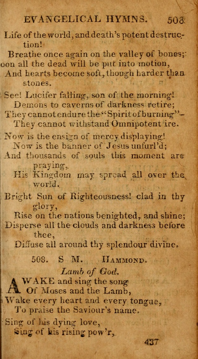 Evangelical Hymns: for private, family, social, and public worship; selected from various authors (3rd ed. enl.) page 437