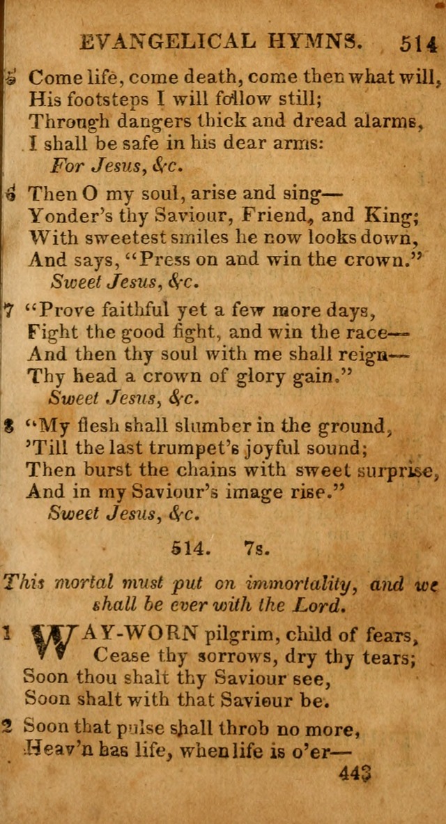 Evangelical Hymns: for private, family, social, and public worship; selected from various authors (3rd ed. enl.) page 443