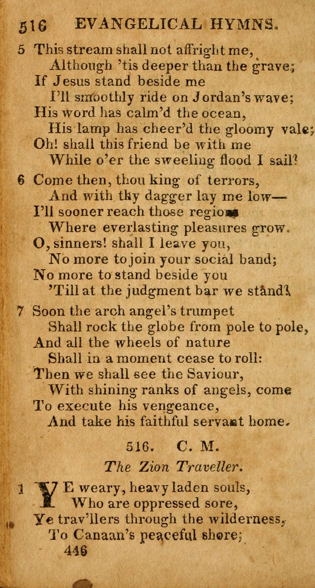 Evangelical Hymns: for private, family, social, and public worship; selected from various authors (3rd ed. enl.) page 446