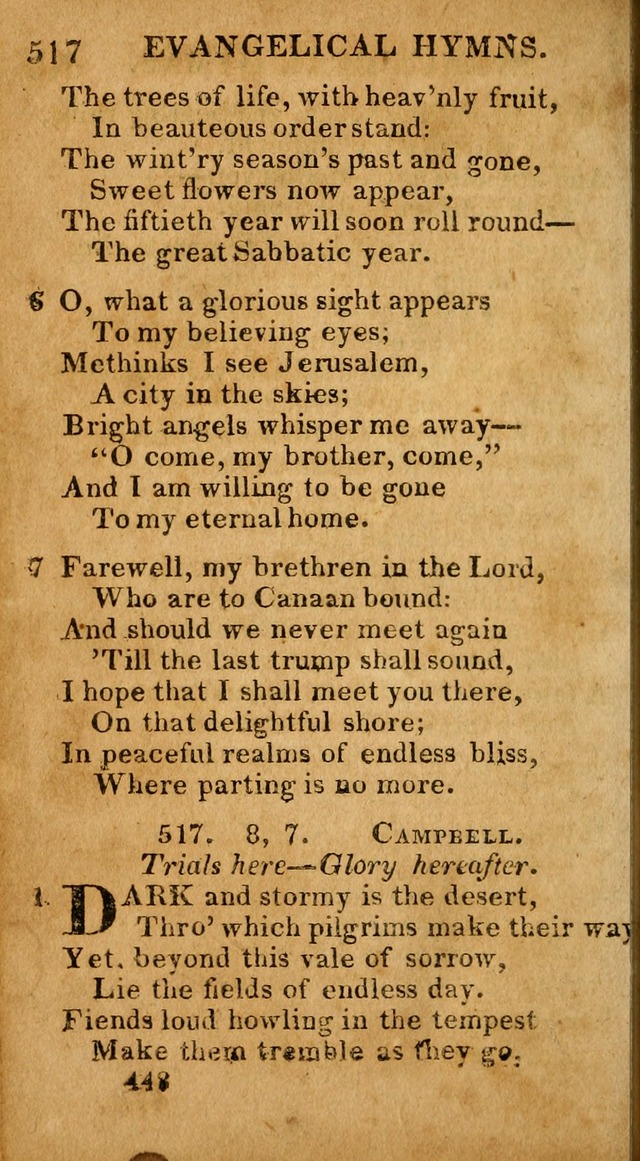 Evangelical Hymns: for private, family, social, and public worship; selected from various authors (3rd ed. enl.) page 448