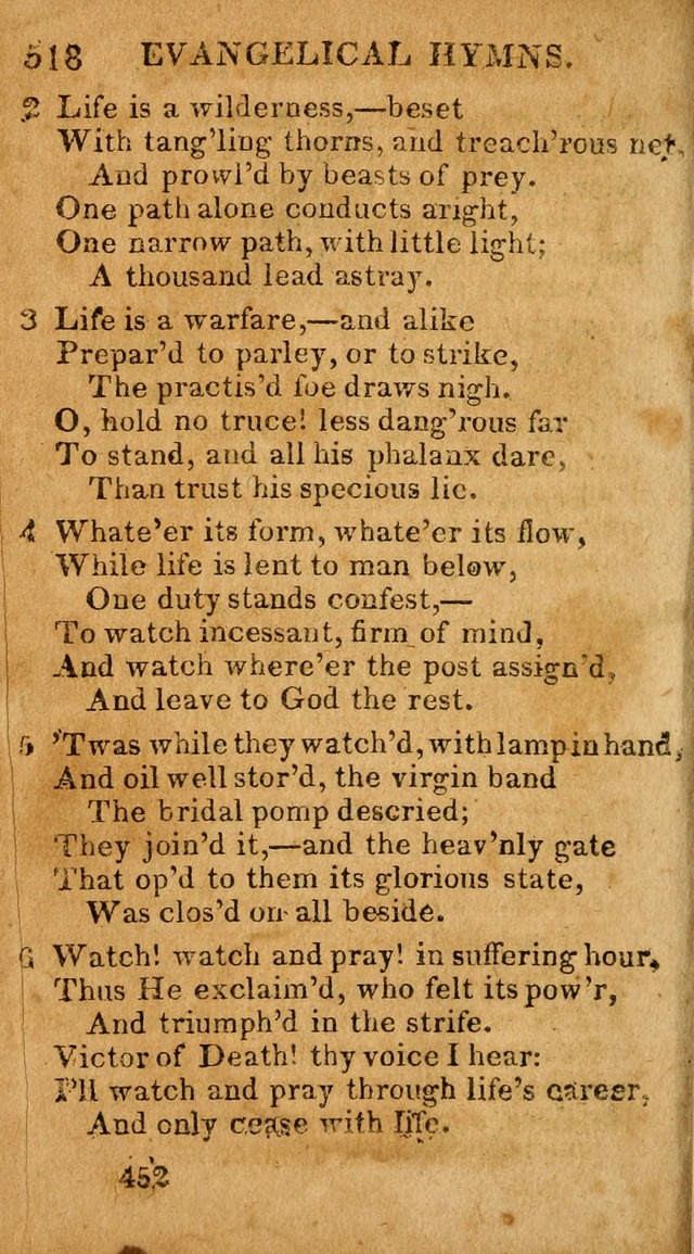 Evangelical Hymns: for private, family, social, and public worship; selected from various authors (3rd ed. enl.) page 452