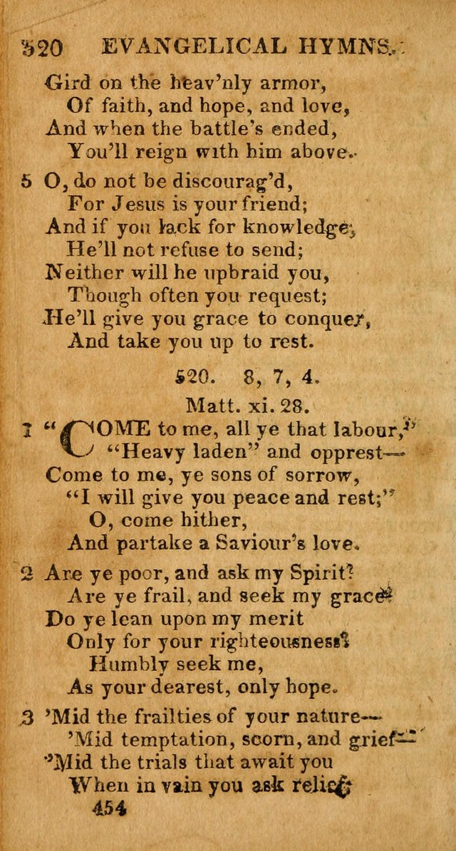 Evangelical Hymns: for private, family, social, and public worship; selected from various authors (3rd ed. enl.) page 454