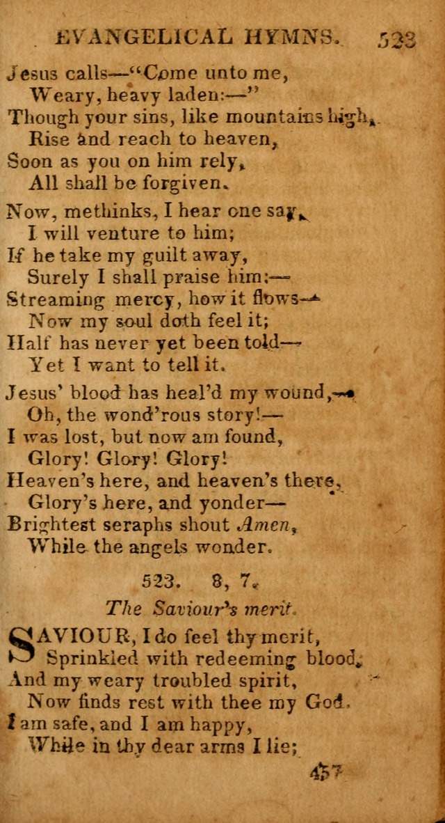 Evangelical Hymns: for private, family, social, and public worship; selected from various authors (3rd ed. enl.) page 457